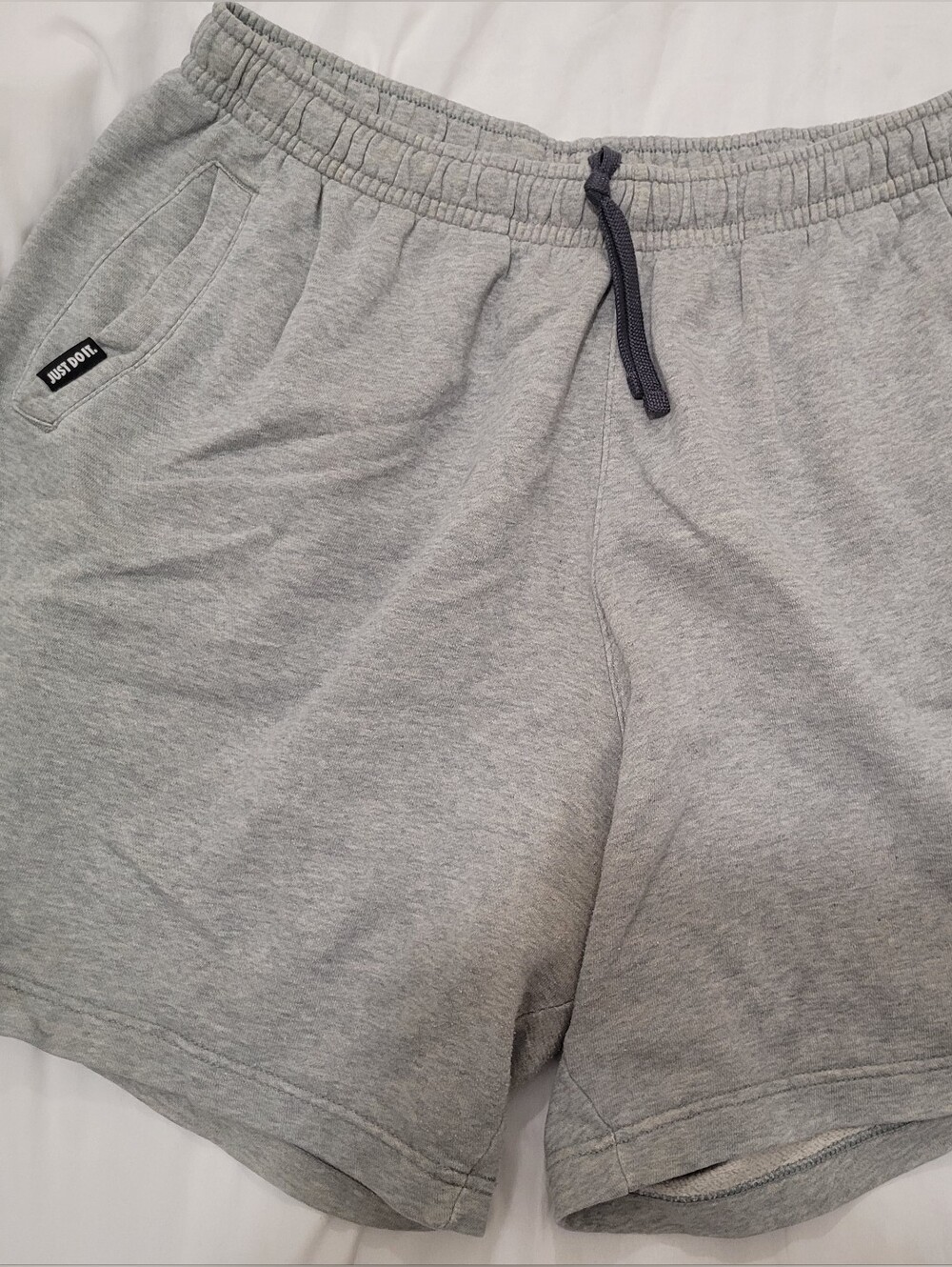 Nike Men's Light Gray Athletic Drawstring Shorts